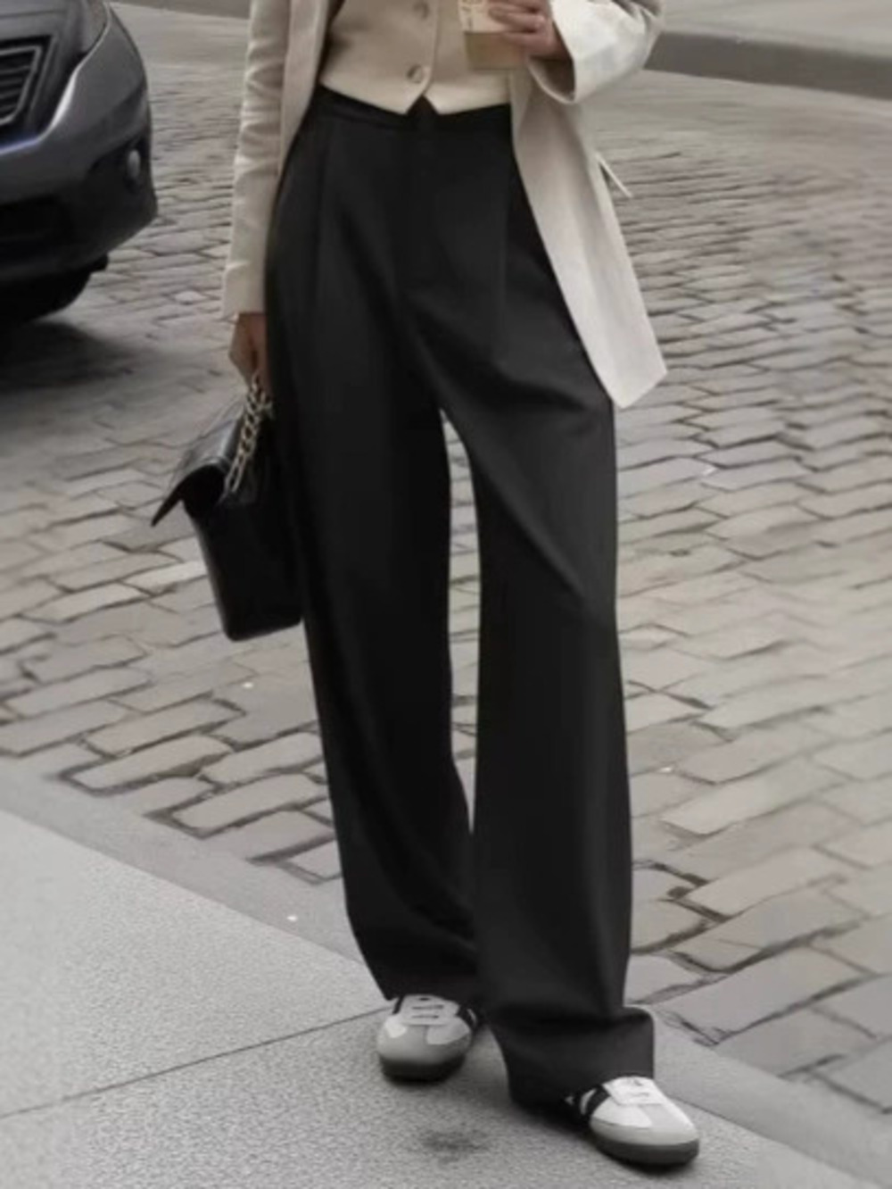 Zara Spring Summer High Waist Straight Leg Dress Pants Office Casual